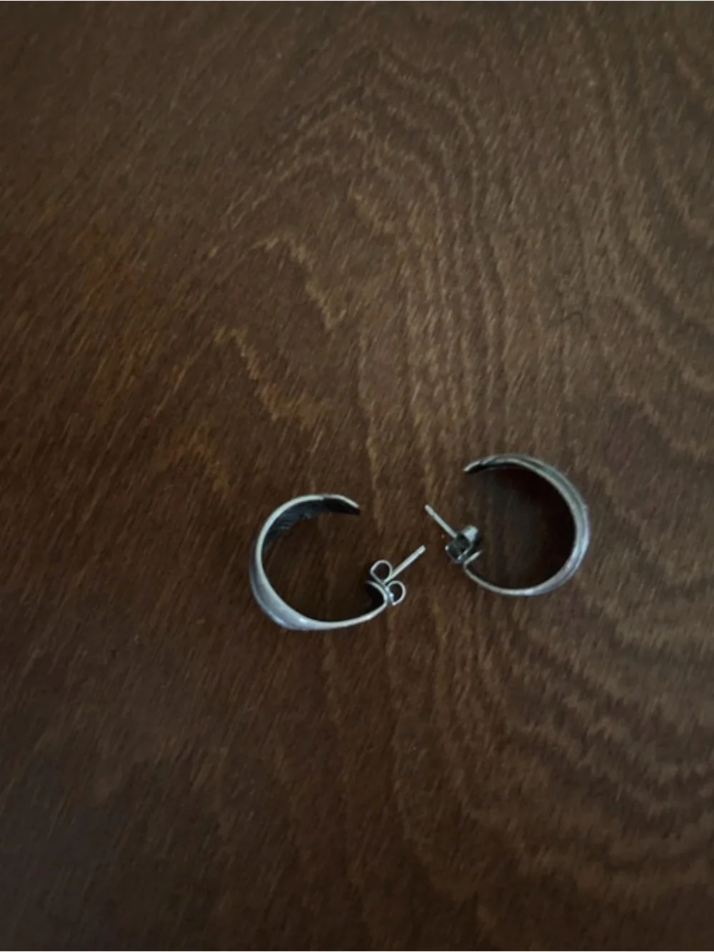 Classic Silver-Tone Textured Cuff Links - Pair